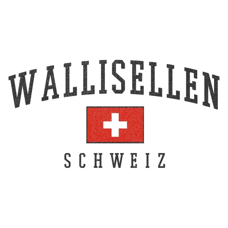 Wallisellen Schweiz Emblem mit Schweizer Flagge