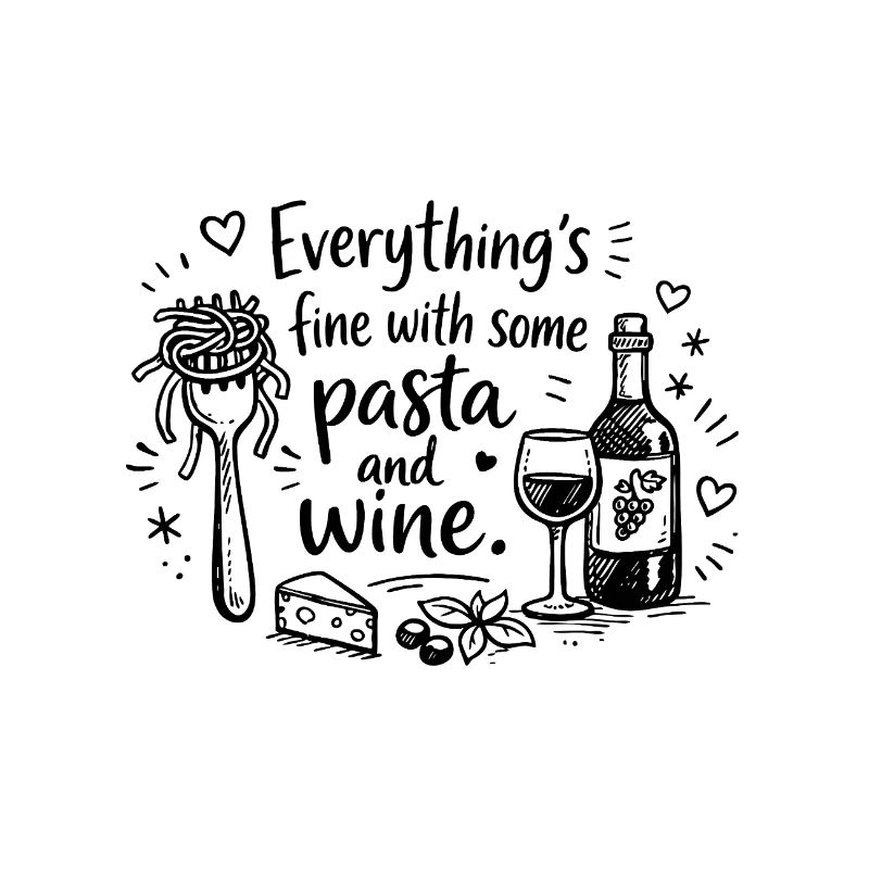 Everything’s Fine With Pasta And Wine