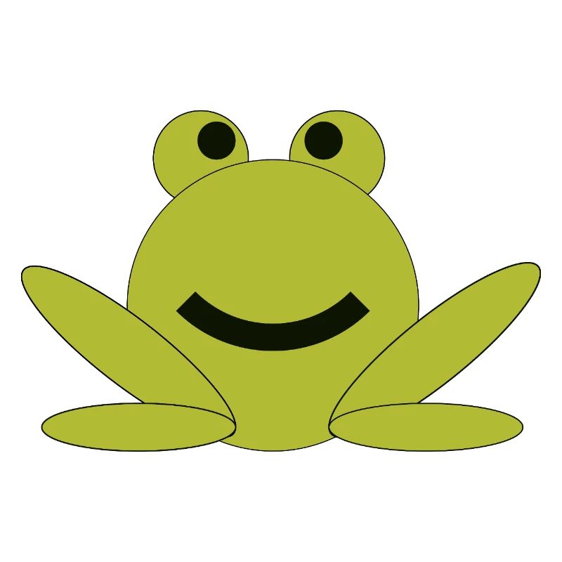 Dessin animé de grenouille joyeuse