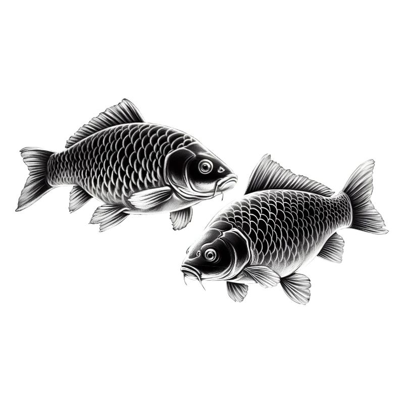 Carp chalk drawing