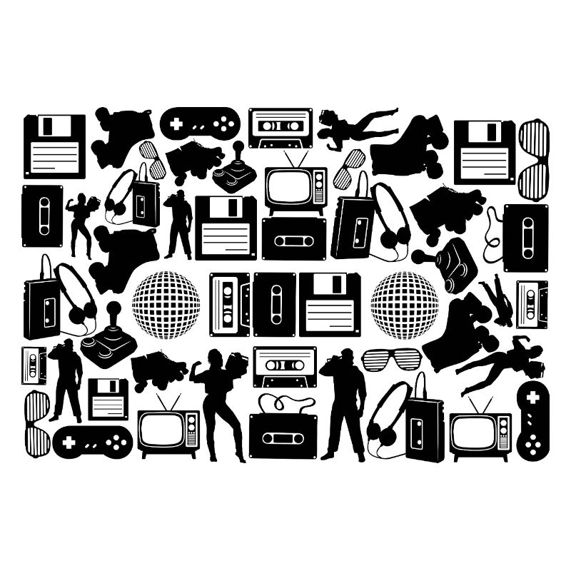 80s Cassette Silhouette