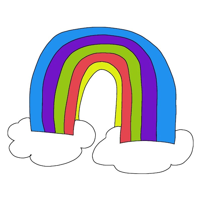 Regenbogen Kinder Kind  Wolken