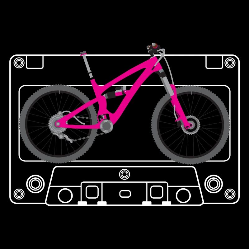 Pink MTB Silhouette on Retro Tape