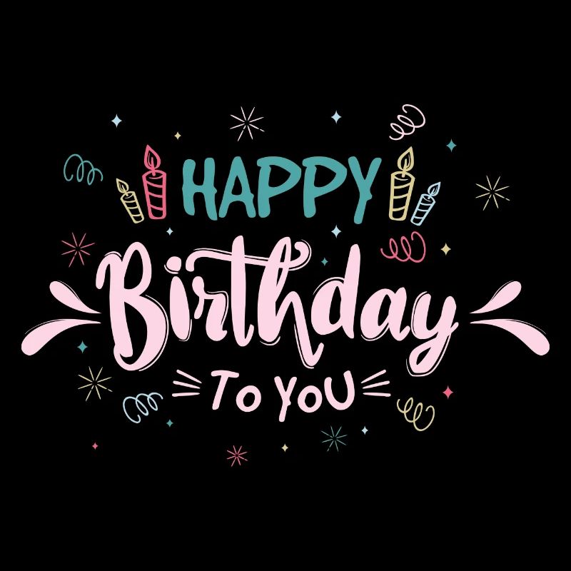 Playful Birthday Typography Celebration