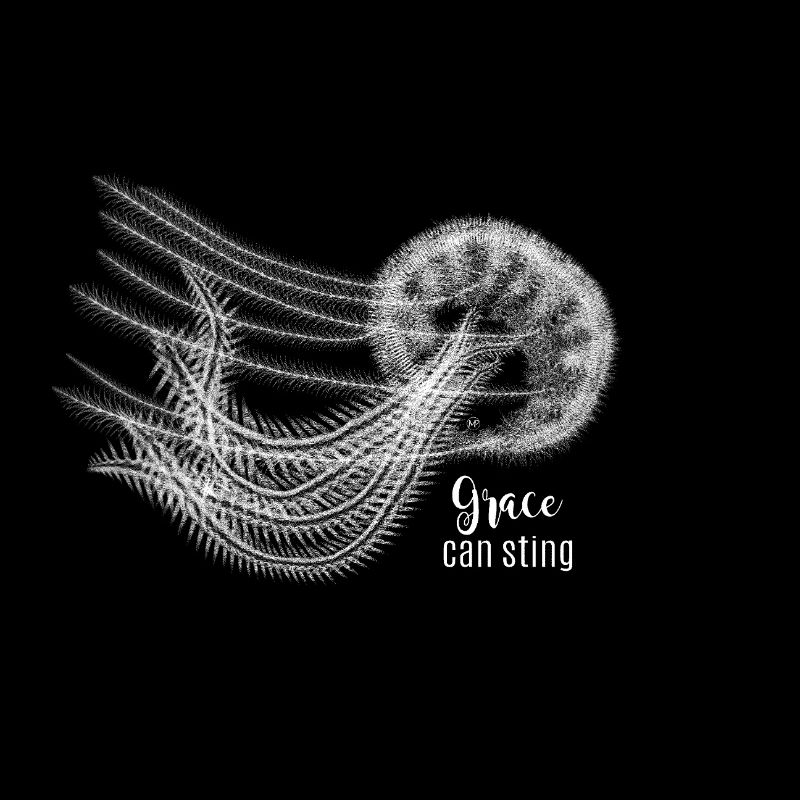 Grace Can Sting – Elegant Jellyfish in White