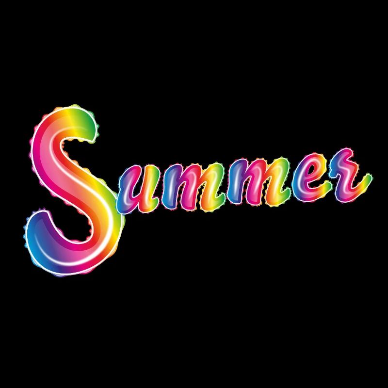 Sommer Schriftzug in Regenbogenfarben