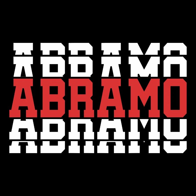 Abraham T-Shirt mit gestapeltem Text Geschenkidee