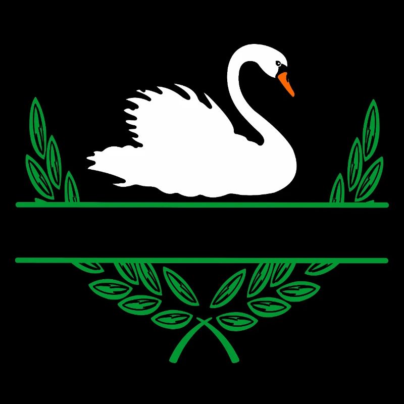 Swan Laurel Wreath with Namespace