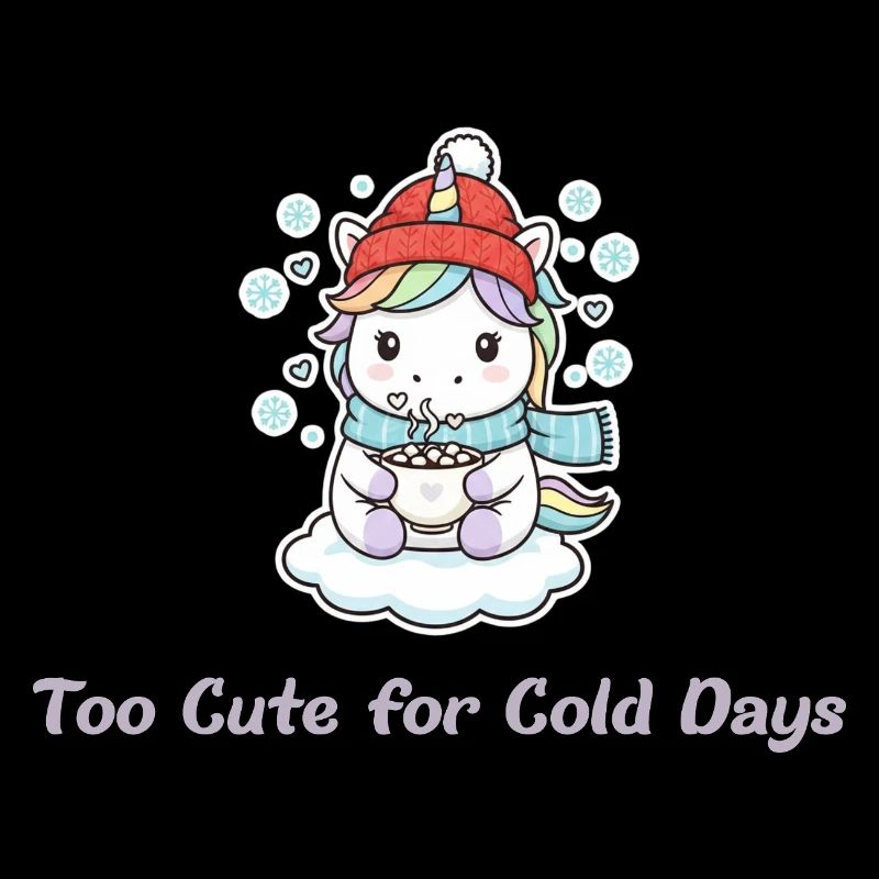 Too Cute for Cold Days - Süßes Winter Einhorn