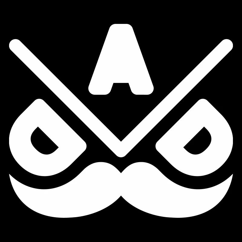 Emblème géométrique de moustache