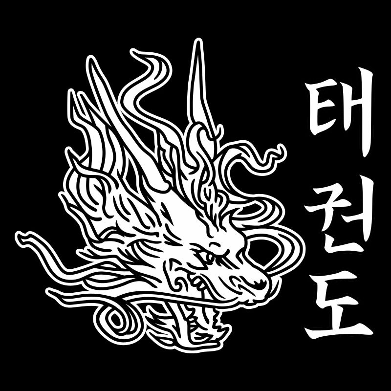 Taekwondo Drache – asiatisches Kampfsport-Design
