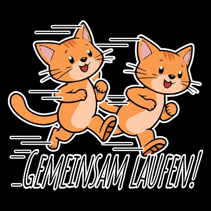 Courez ensemble ! Équipe de course des chats mignons !