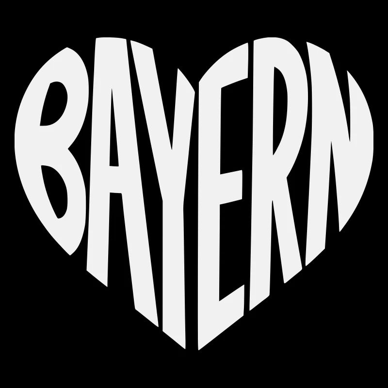 Typographie du cœur de Bavière