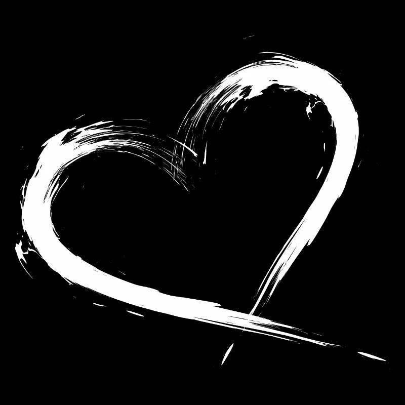 Heart design brush vector graphic