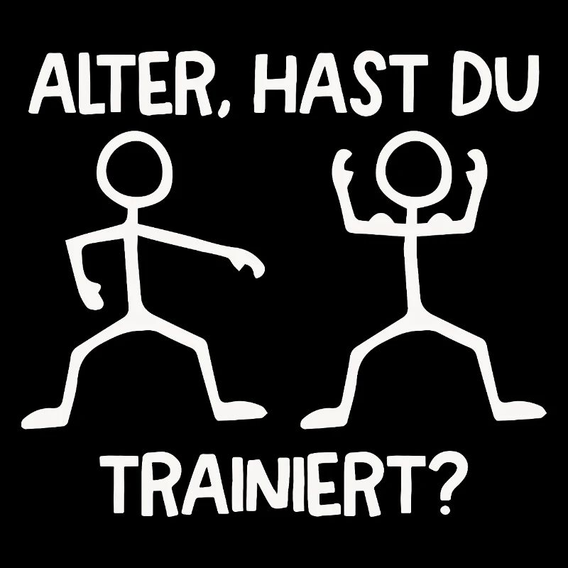 Strichmännchen HAST DU TRAINIERT Lustiges