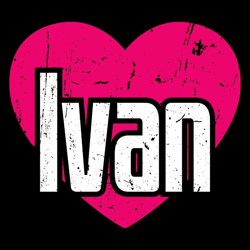 I Love Ivan Pinkes Herz Ich liebe Ivan
