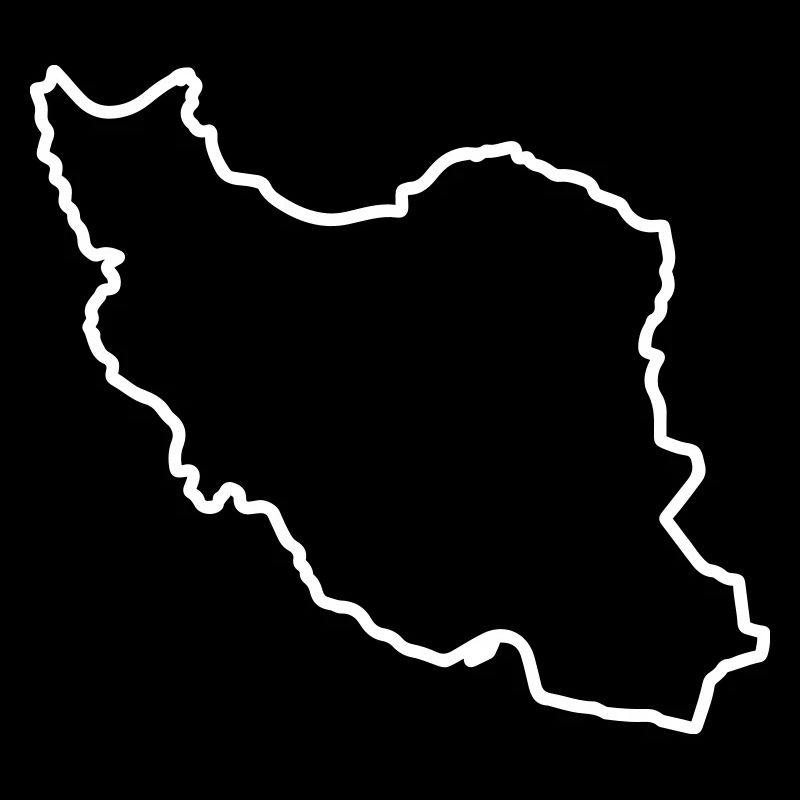 Iran Map Silhouette Persia