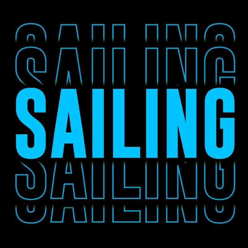 Sailing Typography - Text Stacked