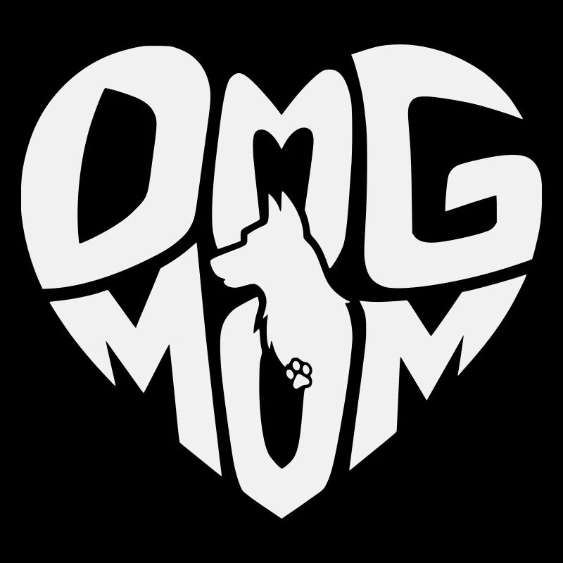 Maman de chien, emblème de cœur de maman de chien