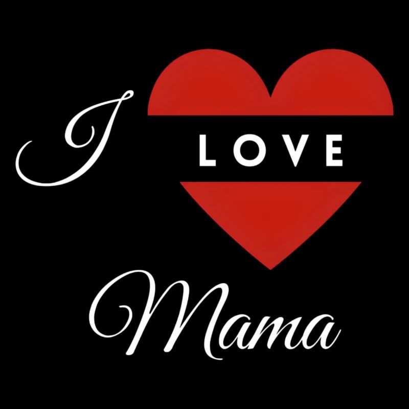 Heart Shape with Love Message for Mom
