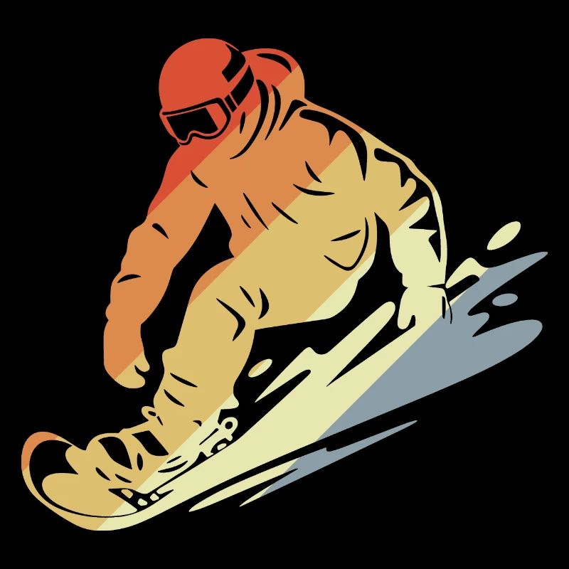 Snowboarder style rétro