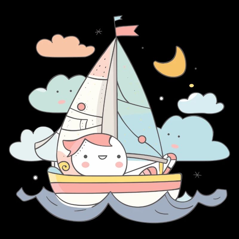 Style de bande dessinée sur la voile