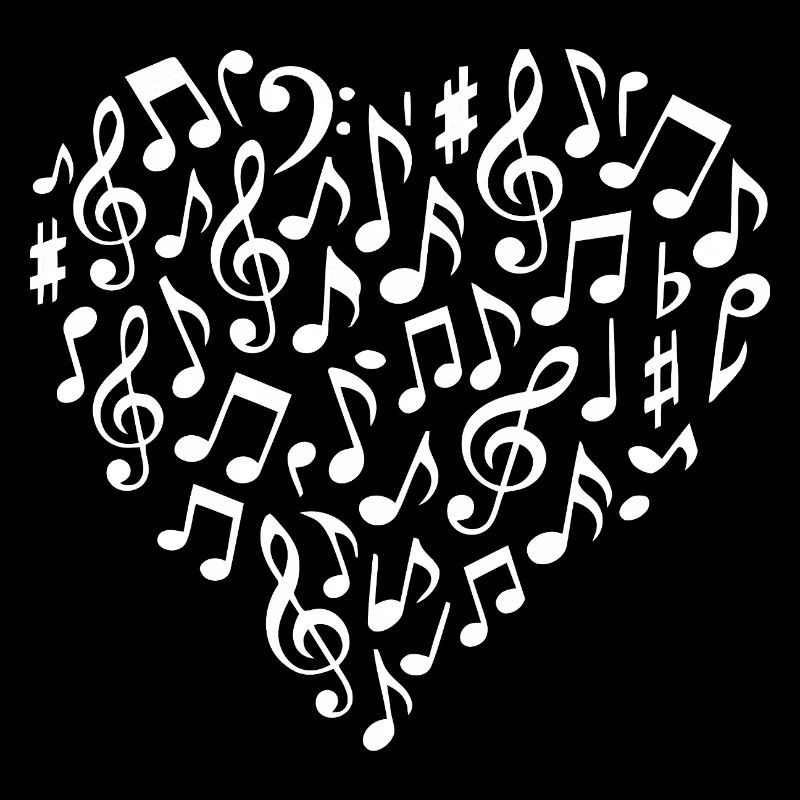 Musical Heart Pattern for Creative Souls