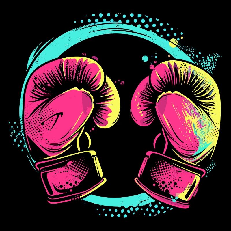 Style de dessin animé de kickboxing