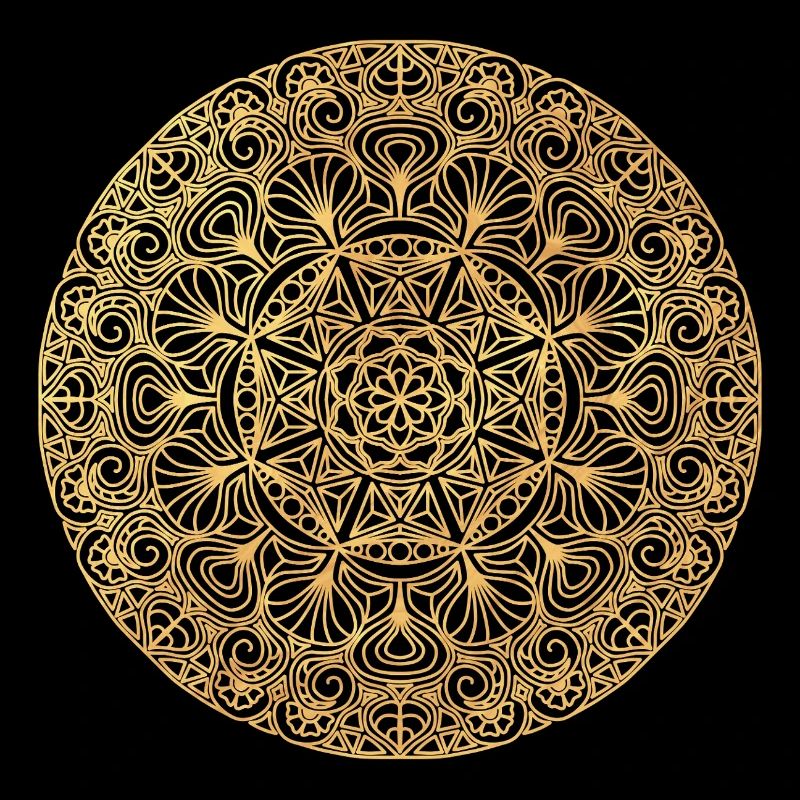 Jugendstil  Mandala - gold
