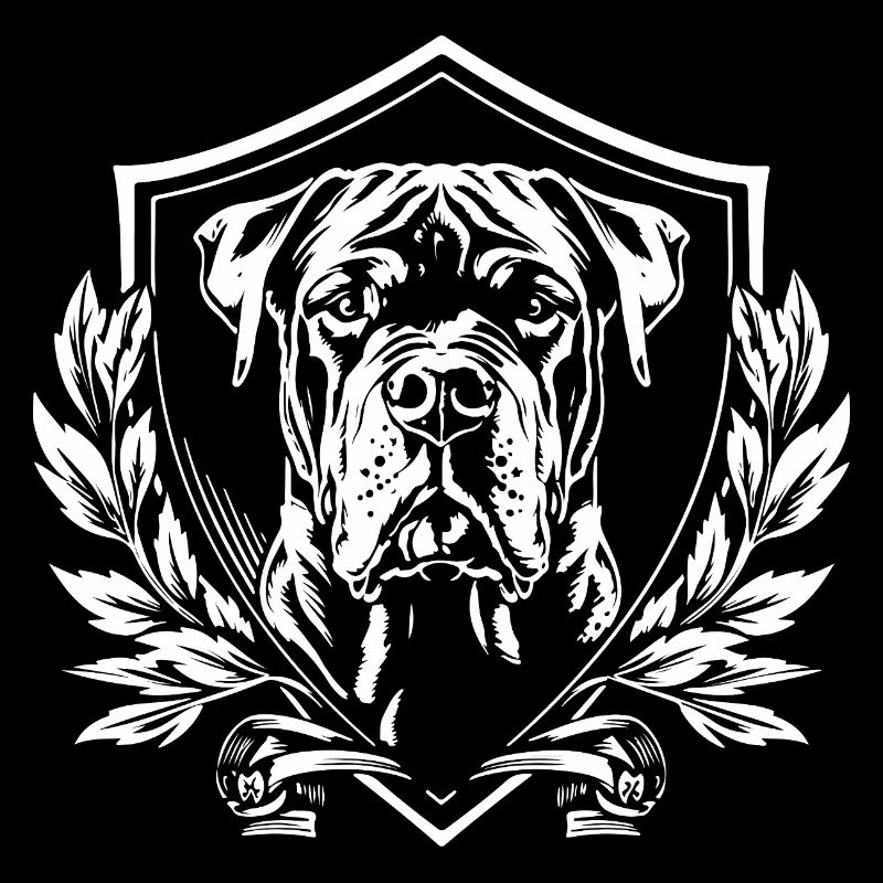 Blason : mastiff dans l’écu