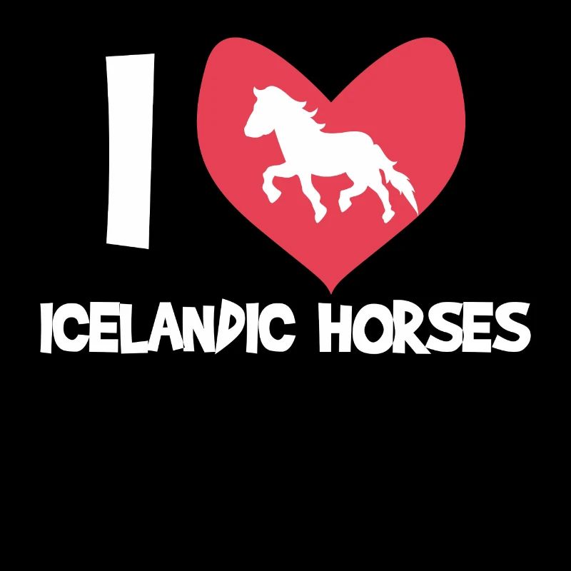 Ich Liebe Pferde Islandpferde Statement Herz