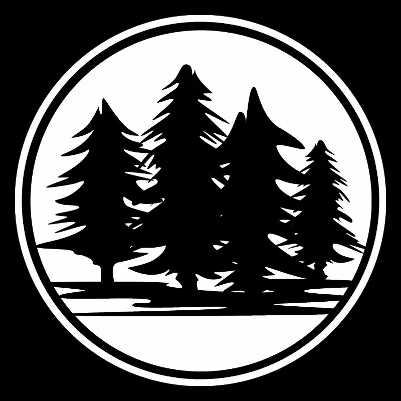 Fir Tree Forest Trees Logo icône Icône Graphique