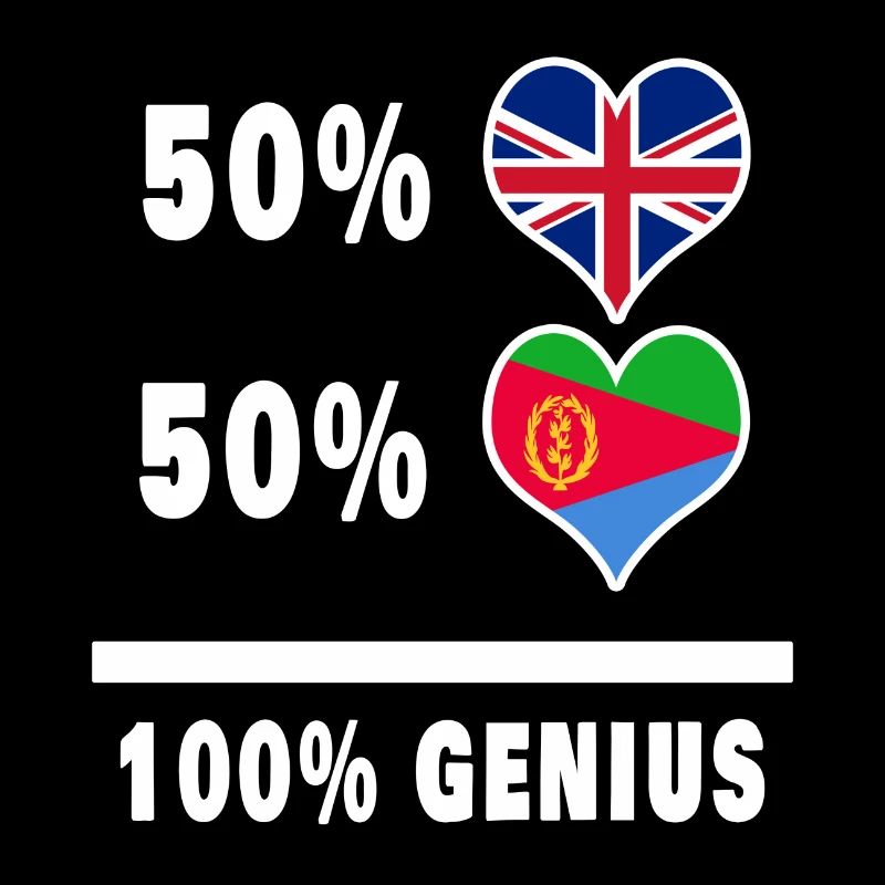 Drapeau 100% Genius de l’Erythrée et de la Grande-Bretagne