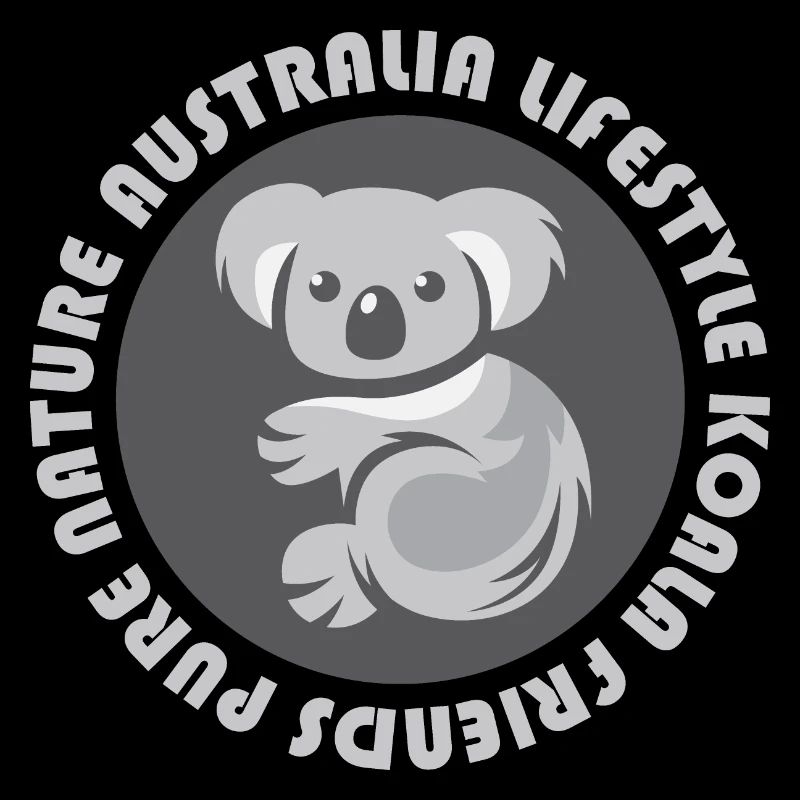 Australia Koala Emblem Bear Comic Cartoon Icon