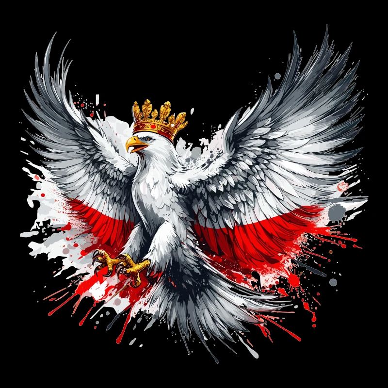 Poland Polska Polish Red White Eagle Crown Gift