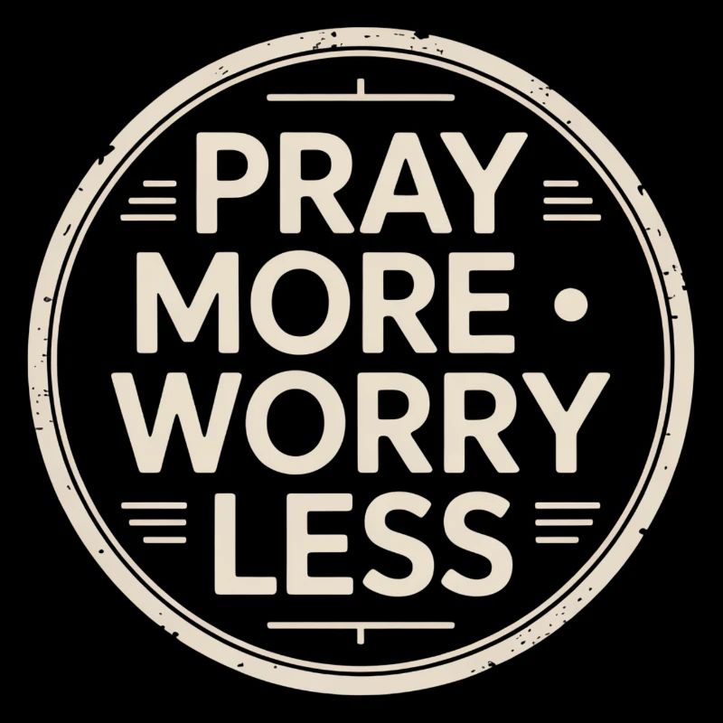 Christlich Pray More Worry Less Glaube