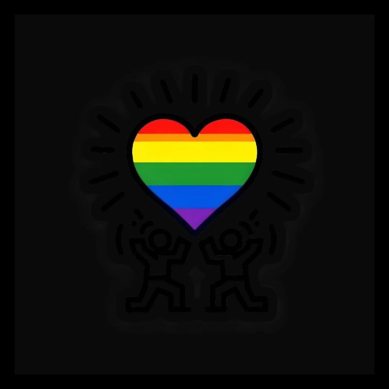 Herz-Regenbogen-Feier