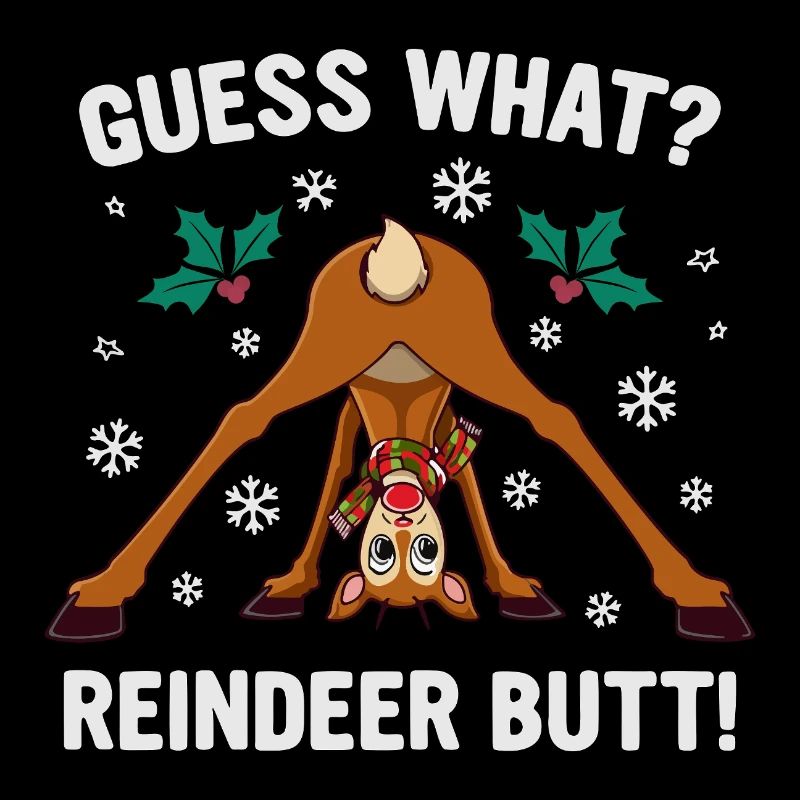 Devine quoi blague de Noël sur les fesses de renne