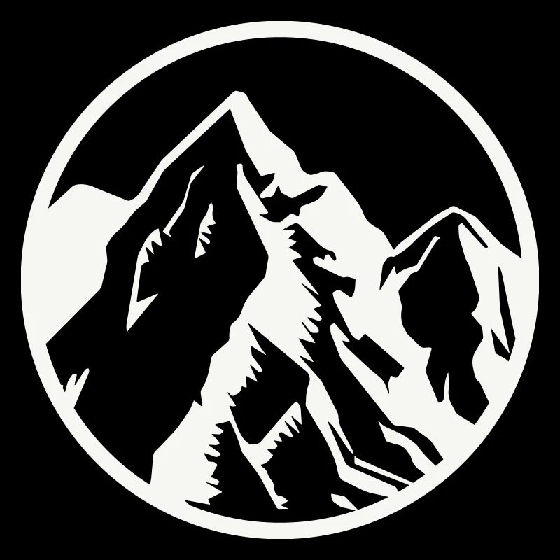 Kreis Berggipfel Berge