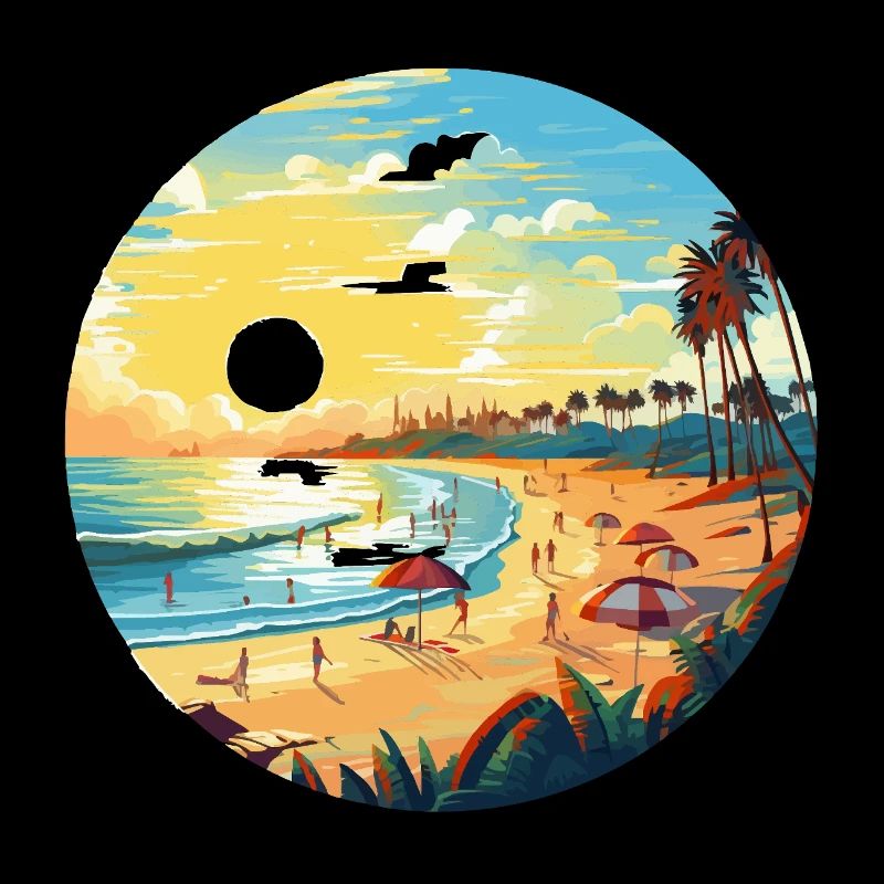 Sunset on the palm beach Circle