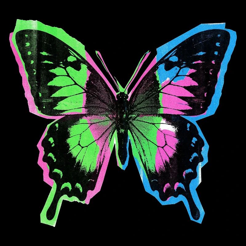 Papillon rétro vintage
