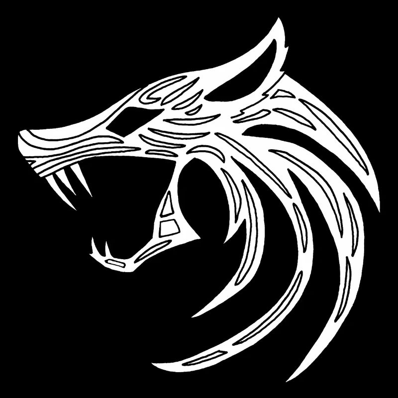 White demonic wolf