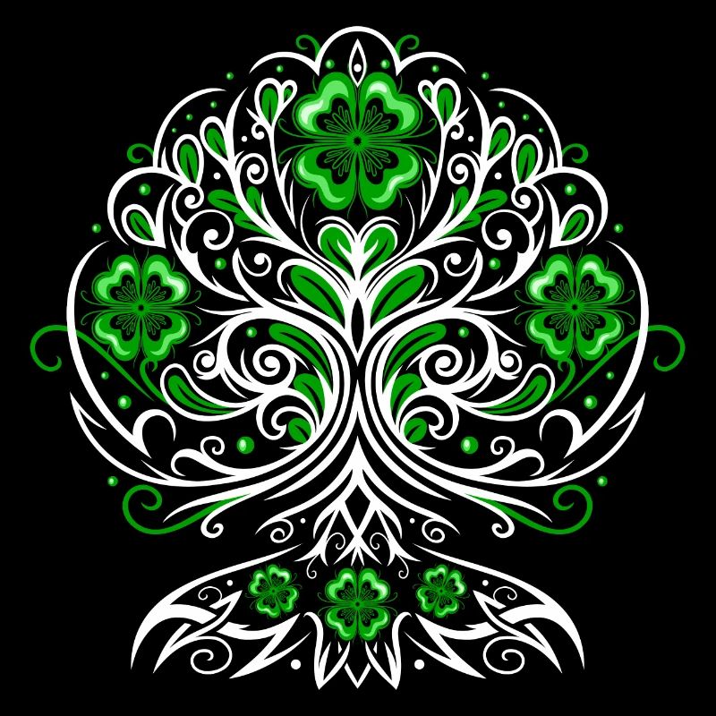 Arbre de vie de la Saint-Patrick avec des trèfles