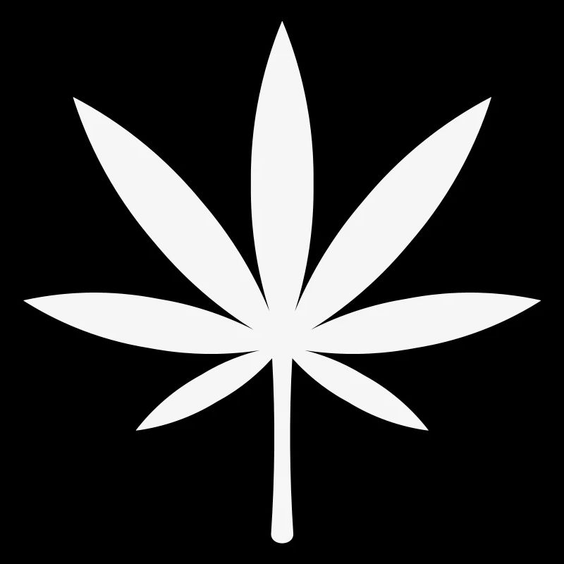 Cannabis / Marijuana / Hemp Leaf (White)