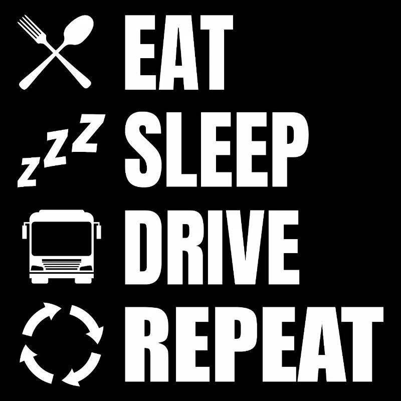 Manger, dormir, conduire, répéter