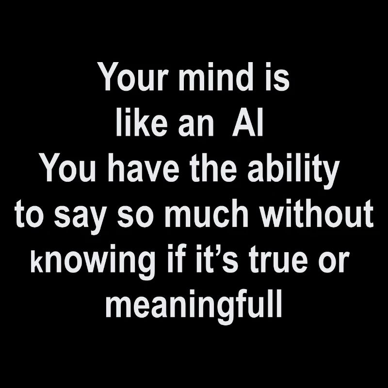 Brain as AI: Words without Value