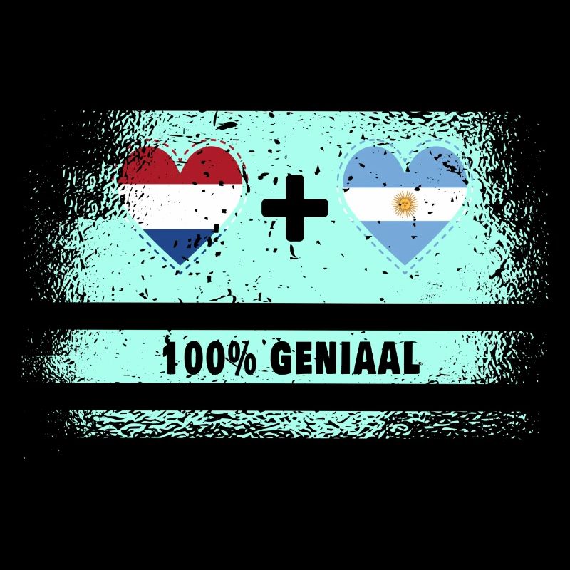 Drapeau 100% Genius de l’Argentine et des Pays-Bas