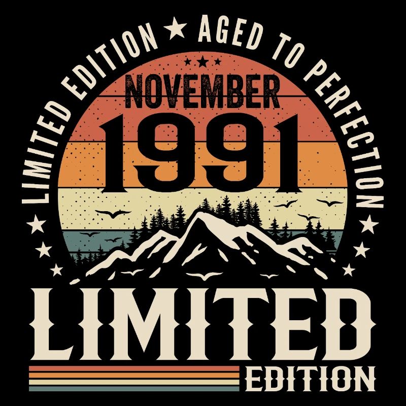 November 1991 Einzigartiger Retro-Geburtstag