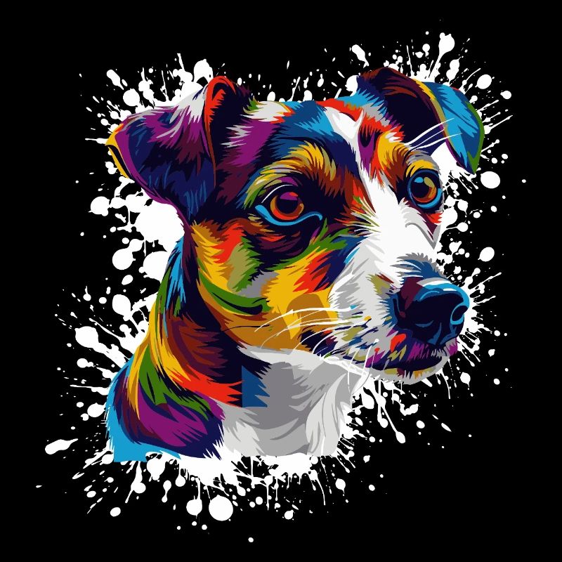 Hund Hundeporträt Splatter