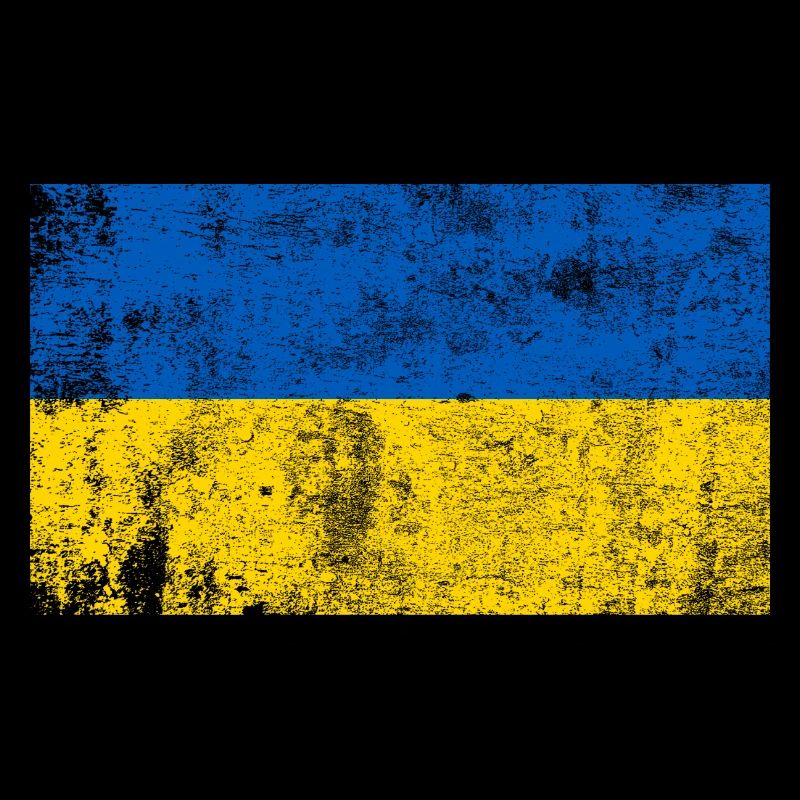 Drapeau Ukraine Drapeau Grunge Rétro Vintage